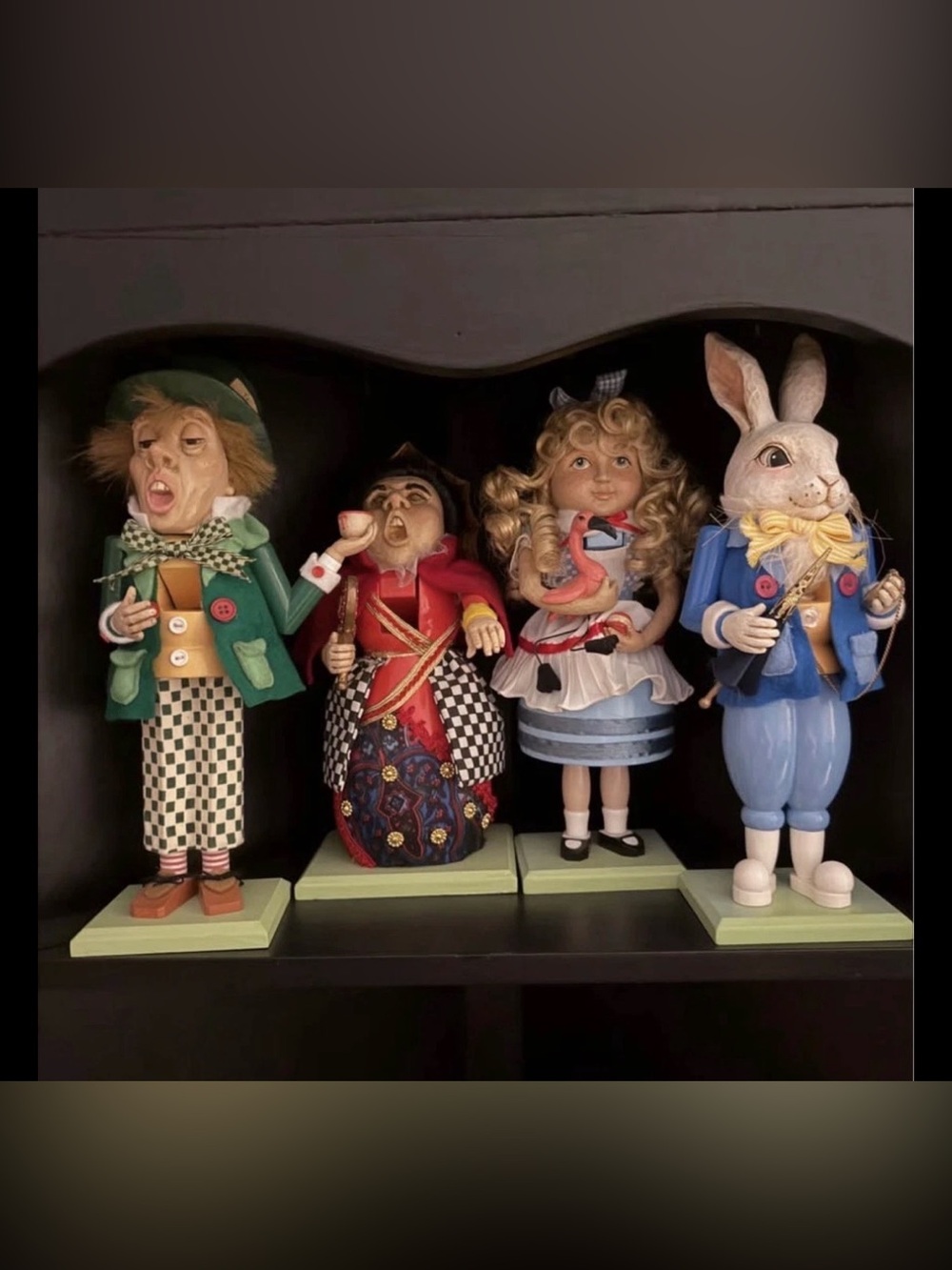 Alice in Wonderland Nutcracker Set of 4 Rare
